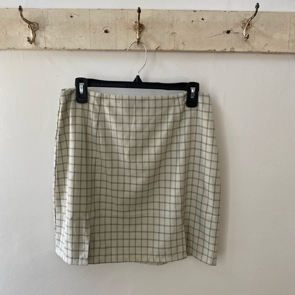 Plaid high waisted skirt